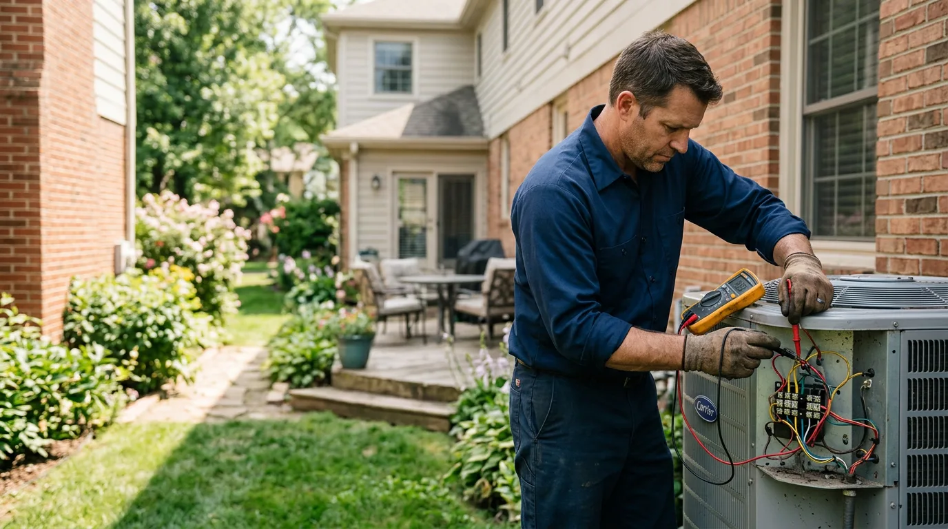 HVAC technician working near Broken Arrow, OK